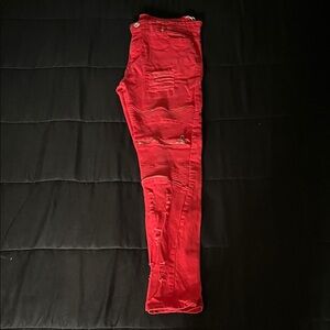 Men's Red Skinny Jeans